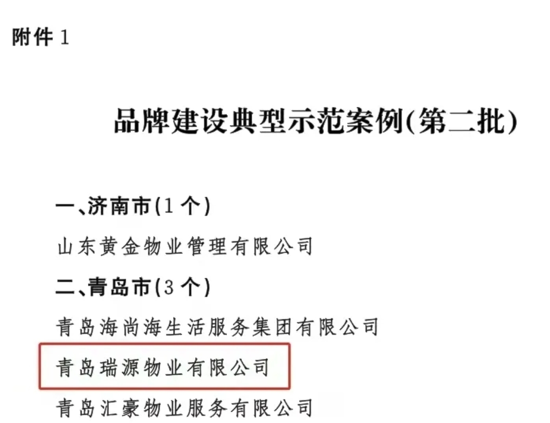 喜報！智慧物業事業部兩物業公司榮登山東省住建廳“1266”品牌建設榜